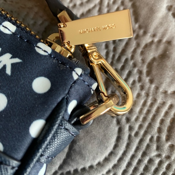Michael Kors Navy Polka Dot Crossbody Bag - Picture 14 of 16